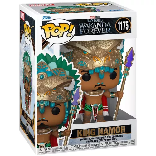 Funko Pop! King Namor #1175 Marvel Studios Black Panther Wakanda Forever Box