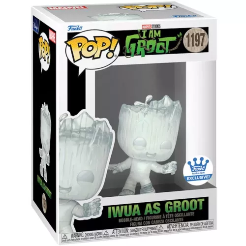 Funko Pop! Iwua as Groot #1197 Translucent Marvel Studios I Am Groot Box