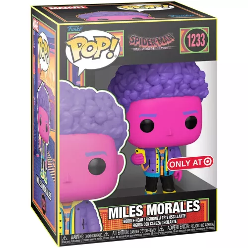 Funko Pop! Miles Morales #1233 Blacklight Spider-Man Across the Spider-Verse Box