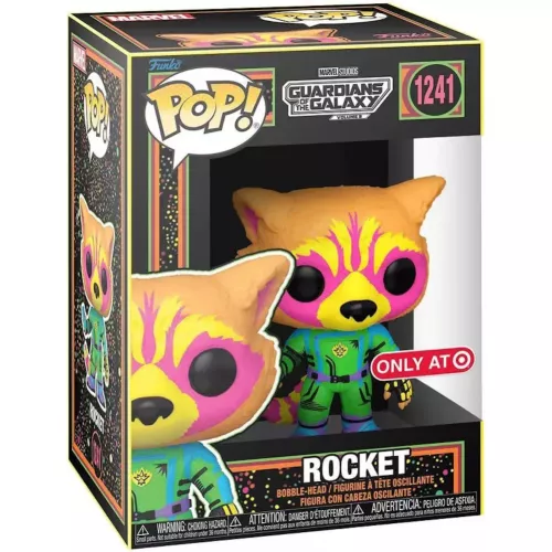 Funko Pop! Rocket #1241 Blacklight Marvel Studios Guardians of the Galaxy Volume 3 Box