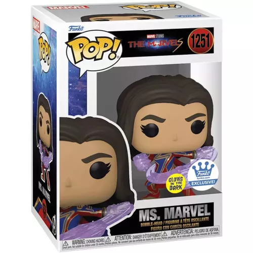 Funko Pop! Ms. Marvel #1251 Glows in the Dark Marvel Studios The Marvels Box