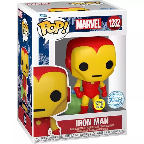 Funko Pop! Iron Man #1282 Holiday Glows in the Dark Box
