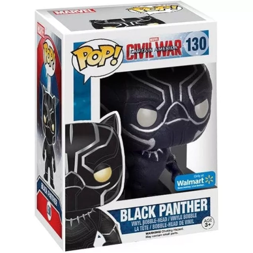 Funko Pop! Black Panther #130 Glitter Marvel Captain America Civil War Box