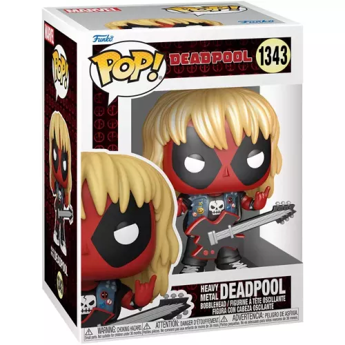 Funko Pop! Heavy Metal Deadpool #1343 Metallic Marvel Box