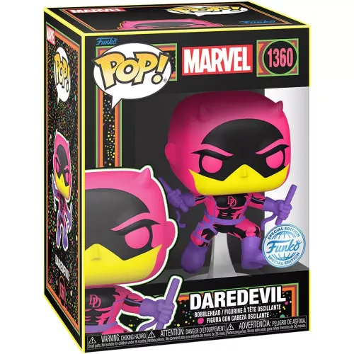 Funko Pop! Daredevil #1360 Blacklight Marvel Vinyl Figure Box