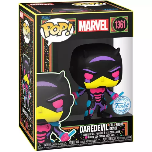 Funko Pop! Daredevil Fall From Grace #1361 Blacklight Box