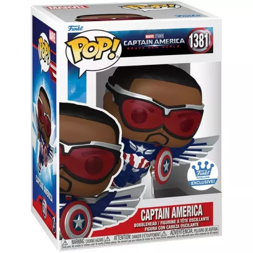 Funko Pop! Captain America #1381 Flying Marvel Studios Captain America Brave New World Box