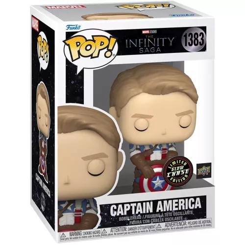 Funko Pop! Captain America #1383 Chase Glows in the Dark Box