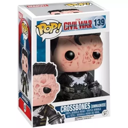 Funko Pop! Crossbones [Unmasked] #139 Marvel Captain America Civil War Box