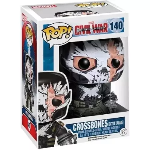 Funko Pop! Crossbones [Battle Damage] #140 Marvel Captain America Civil War Box