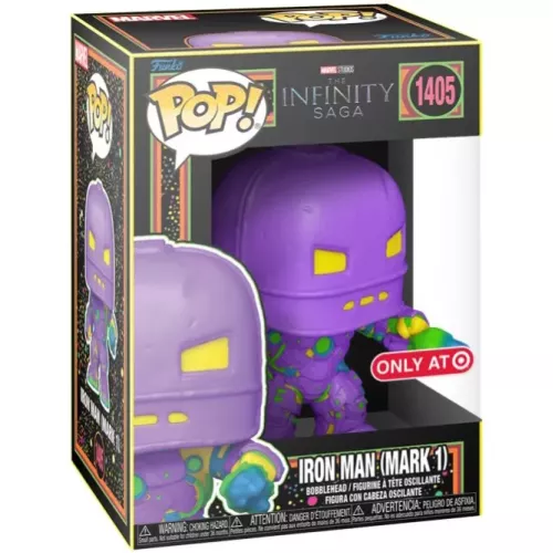 Funko Pop! Iron Man (Mark 1) #1405 Blacklight Marvel Studios The Infinity Saga Box