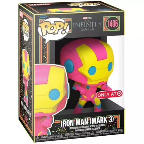 Funko Pop! Iron Man (Mark 3) #1406 Blacklight Marvel Studios The Infinity Saga Box