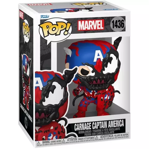 Funko Pop! Carnage Captain America #1436 Marvel Vinyl Figure Box