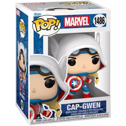 Funko Pop! Cap-Gwen #1486 Marvel Vinyl Figure Box