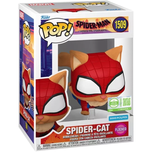 Funko Pop! Spider-Cat #1509 Flocked Spider-Man Across the Spider-Verse Box