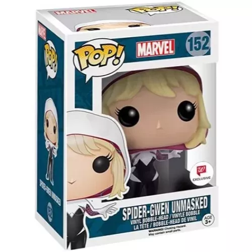 Funko Pop! Spider-Gwen Unmasked #152 Marvel Vinyl Figure Box