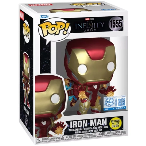 Funko Pop! Iron Man #1555 Glows in the Dark Marvel Studios The Infinity Saga Box