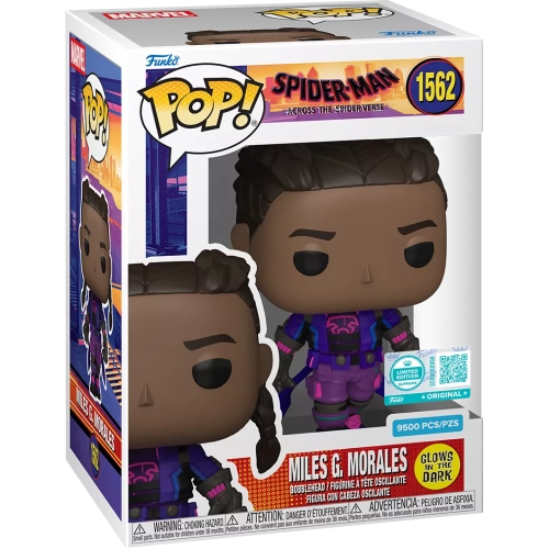 Funko Pop! Miles G Morales #1562 Glows in the Dark Box