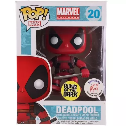 Funko Pop! Deadpool #20 Glows in the Dark Marvel Universe Box