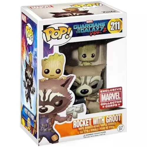 Funko Pop! Rocket with Groot #211 Marvel Guardians of the Galaxy Vol. 2 Box