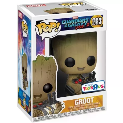 Funko Pop! Groot #263 with Bomb Buttons Marvel Guardians of the Galaxy Vol. 2 Box