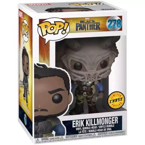Funko Pop! Erik Killmonger #278 Masked Chase Marvel Black Panther Box