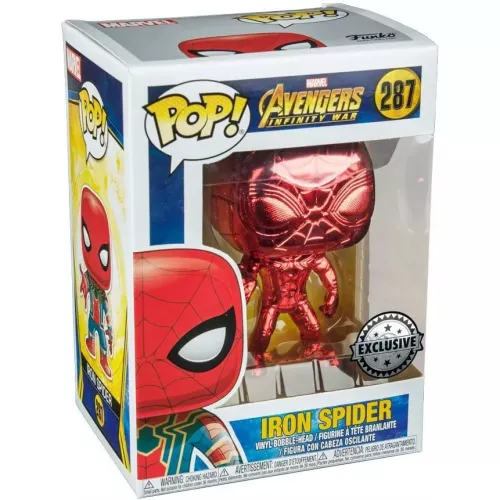 Funko Pop! Iron Spider #287 Red Chrome Marvel Avengers Infinity War Box