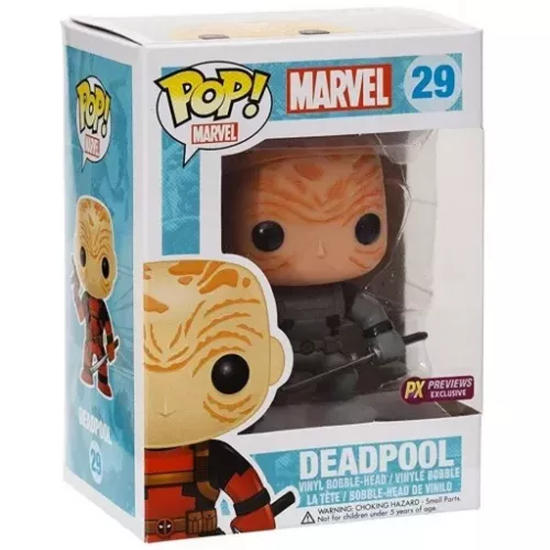 Funko Pop! Deadpool #29 Unmasked X-Force Marvel Vinyl Figure Box