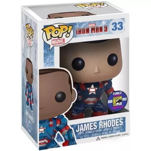 Funko Pop! James Rhodes #33 Marvel Iron Man 3 Vinyl Figure Box