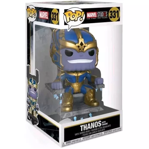 Funko Pop! Thanos with Throne #331 6 Inch Marvel Stud10s The First Ten Years Box