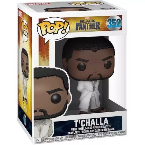 Funko Pop! T'Challa #352 White Robes Marvel Black Panther Box