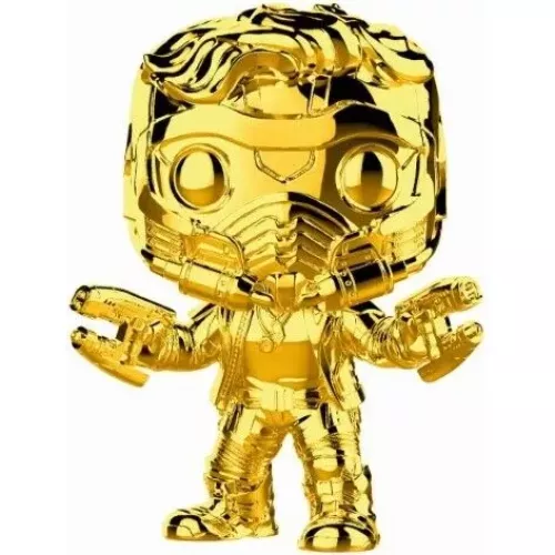 Funko Pop! Star-Lord #353 Gold Chrome Marvel Stud10s The First Ten Years