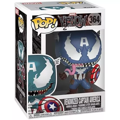 Funko Pop! Venomized Captain America #364 Marvel Venom Box