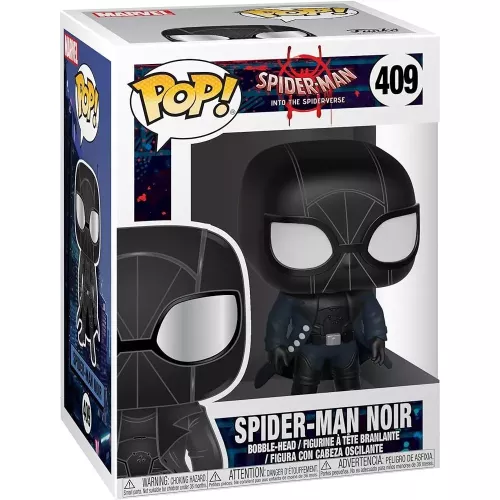 Funko Pop! Spider-Man Noir #409 without Hat Spider-Man Into the Spider-Verse Box