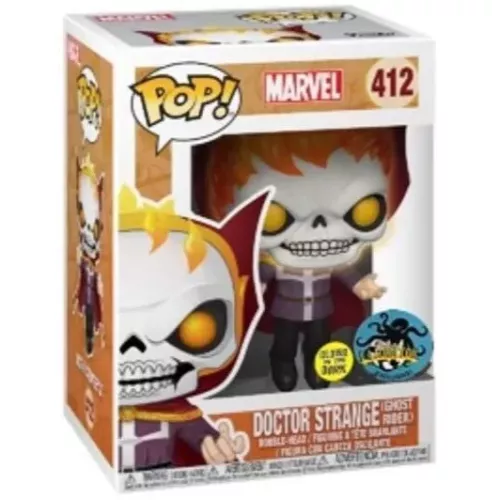 Funko Pop! Doctor Strange (Ghost Rider) #412 Glows in the Dark Box