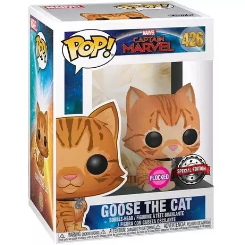 Funko Pop! Goose the Cat #426 Flocked Marvel Captain Marvel Box