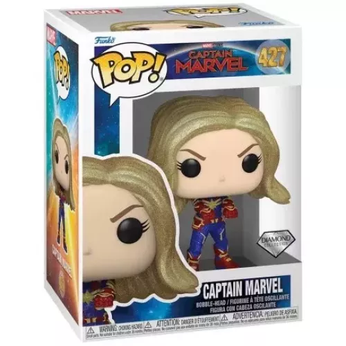 Funko Pop! Captain Marvel #427 Diamond Collection Marvel Captain Marvel Box