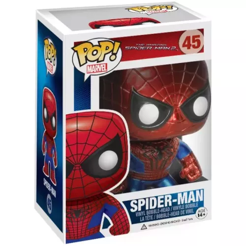 Funko Pop! Spider-Man #45 Metallic The Amazing Spider-Man 2 Box
