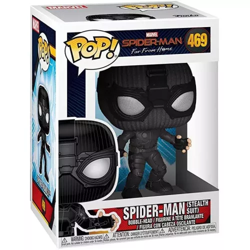 Funko Pop! Spider-Man (Stealth Suit) #469 Marvel Spider-Man Far From Home Box