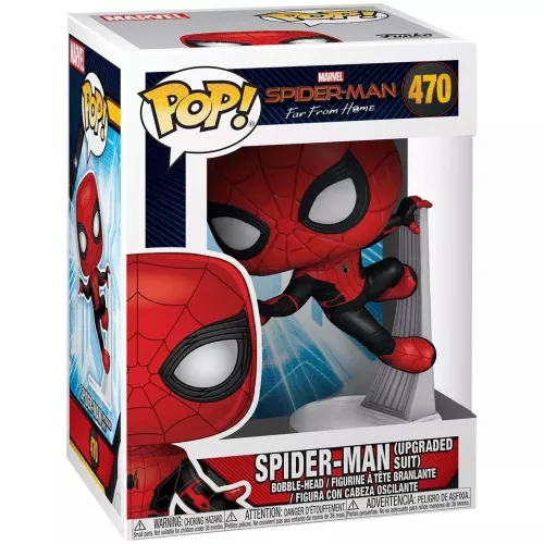 Funko Pop! Spider-Man (Upgraded Suit) #470 Marvel Spider-Man Far From Home Box