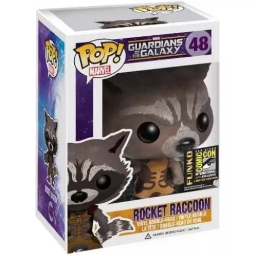 Funko Pop! Rocket Raccoon #48 Flocked Marvel Guardians of the Galaxy Box