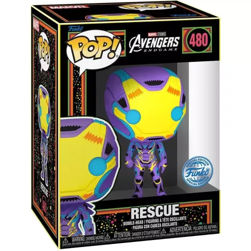 Funko Pop! Rescue #480 Blacklight Marvel Avengers Endgame Box