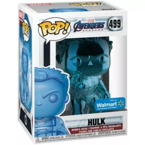 Funko Pop! Hulk #499 Blue Chrome Marvel Avengers Endgame Box