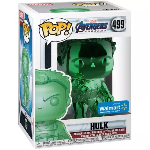 Funko Pop! Hulk #499 Green Chrome Marvel Avengers Endgame Box