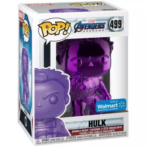 Funko Pop! Hulk #499 Purple Chrome Marvel Avengers Endgame Box