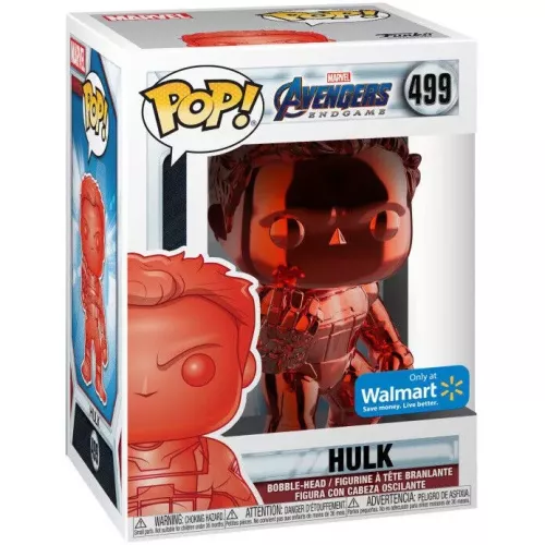 Funko Pop! Hulk #499 Red Chrome Marvel Avengers Endgame Box