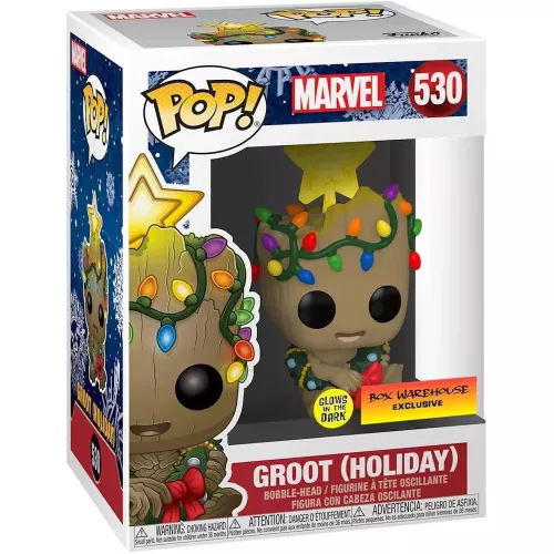 Funko Pop! Groot (Holiday) #530 Glows in the Dark Marvel Box