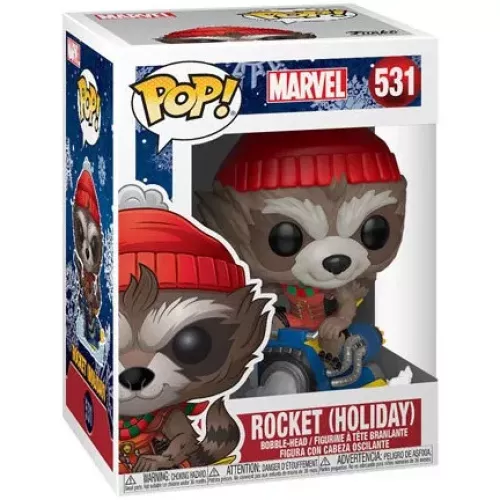 Funko Pop! Rocket (Holiday) #531 Marvel Vinyl Figure Box