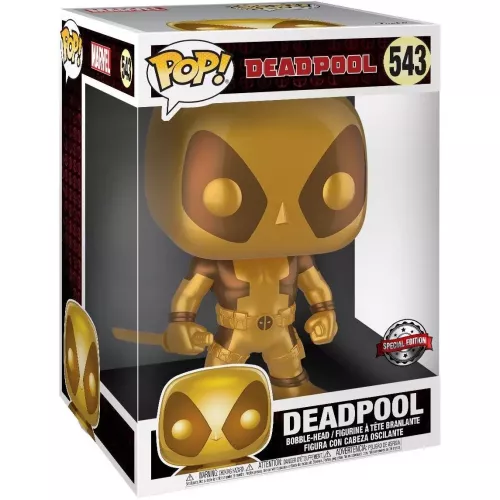 Funko Pop! Deadpool #543 10 Inch Gold Marvel Vinyl Figure Box