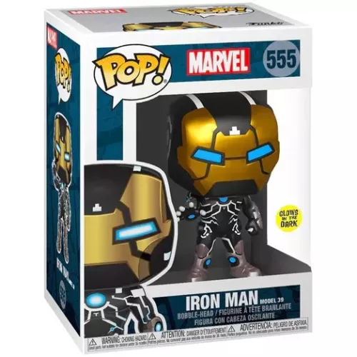 Funko Pop! Iron Man Model 39 #555 Glows in the Dark Box